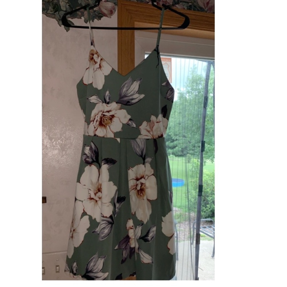 Floral dress - green